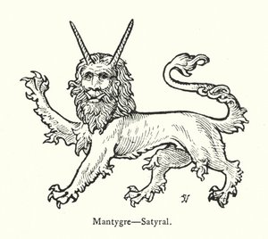 Mantygre, Satyral (gravering) af English School