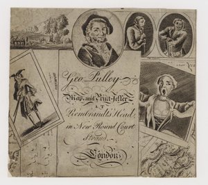 Kort og tryksælger, George Pulley, handelskort af English School
