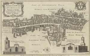 Kort over Aldersgate Ward, City of London