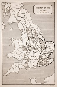 Kort over Storbritannien i 593, trykt af Stanfords Geographical Establishment