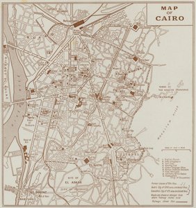 Kort over Cairo (litho) af English School