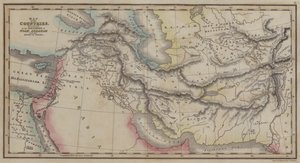 Kort over lande, nævnt i historierne om Noah, Abraham og Israels konger (farvet indgravering) af English School