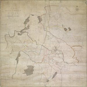 Kort over Leeds, opmålt af John Tuke af English School
