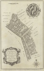 Kort over Portsoken Ward, London