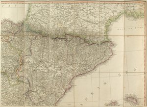 Kort over Spanien siges at være blevet brugt af hertugen af Wellington af English School