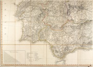 Kort over Spanien siges at være blevet brugt af hertugen af Wellington af English School