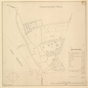 Kort over Strawberry Hill, London