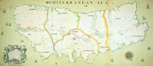 Kort over øen Menorca, ca. 1740
