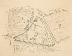 Kort over sognet St Giles in the Fields, London