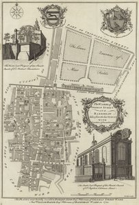 Kort over afdelingerne i Coleman Street og Bassishaw, London