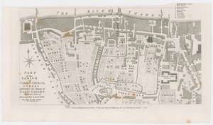 Kort, der viser herregården i Paris Garden af R Wilkinson, 1822