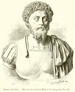 Marcus Aurelius. (Buste i hovedstaden, kejsernes sal, nr. 38)