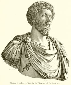 Marcus Aurelius. (Buste i Louvre-museet)