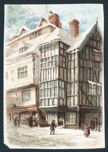 Mardol Head, Shrewsbury, julekort af English School