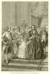 Marie Antoinette tager afsked med sin mor af English School