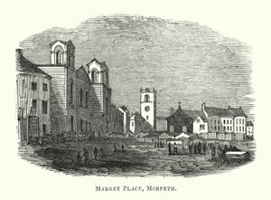 Market Place, Morpeth (gravering) af English School