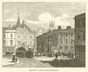 Markedspladsen, Huddersfield (kobberstik) af English School