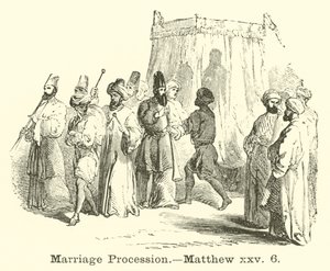 Ægteskabsoptog, Matthew, xxv, 6 af English School