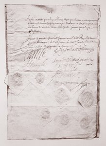 Ægteskabskontrakt mellem Charles I af English School