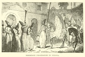 Marriage procession in Persia  af English School