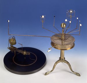 Martin-type bærbart planetarium eller Orrery, af Thomas Blunt (fl.1760-1822) George Newman og Thomas Voigt, ca. 1808 (messing, forsølvet messing og elfenben) (se også 135772)