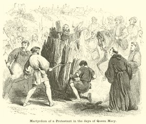 En protestants martyrdød i Queen Marys dage af English School