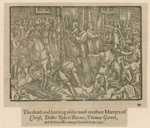 Martyrer brændt ved Smithfield (gravering) af English School