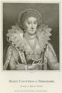 Mary, grevinde af Pembroke (gravering) af English School