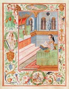 Mary I velsignende kramperinge (pigment på vellum)
