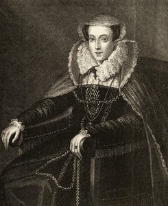 Mary Queen of Scots (1542-87) (gravering) af English School