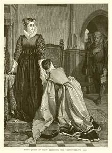 Mary Queen of Scots modtager sin dødskendelse, 1557 af English School