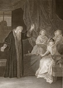 Mary Queen of Scots irettesat af Knox, illustration fra David Humes The History of England, pub. af R. Bowyer, London, 1812 af English School