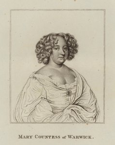 Mary Rich, grevinde af Warwick (gravering) af English School