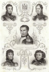 Massena, Ney, Napoleon Bonaparte, Murat og Kleber af English School