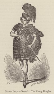 Mester Betty som Norval, den unge Douglas (gravering) af English School