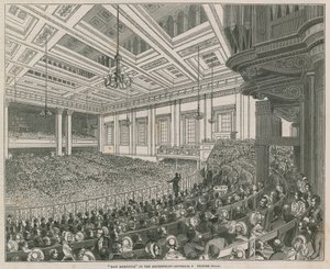 maj-møder i Metropolis, indre af Exeter Hall af English School