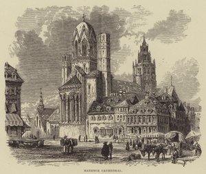 Mayence katedral (gravering) af English School