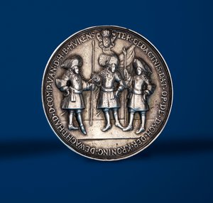 Medalje til minde om William og Marys kroningsfestligheder i Amsterdam, 1869 (sølv) (bagsiden af 419671)