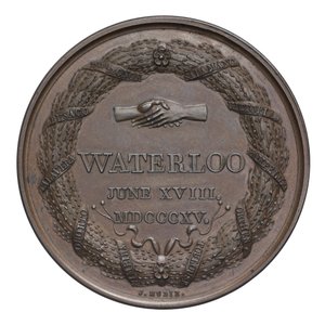 Medalje til minde om slaget ved Waterloo af English School