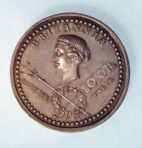 Medalje til minde om briternes erobring af Quebec af English School