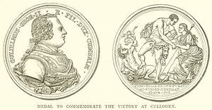 Medalje til minde om sejren ved Culloden af English School