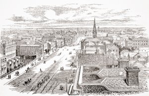 Melbourne, Australien, fra The Gallery of Geography af pastor Thomas Milner, udgivet ca. 1880 af English School
