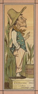 Illustration af menu: Amerikansk dåsemad (farvelitografi) af English School