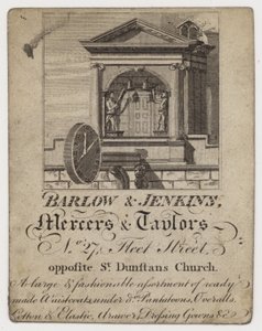 Mercer and Tailor, Barlow & Jenkins, handelskort af English School