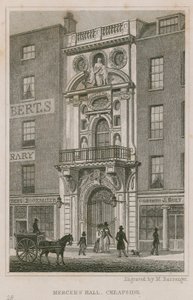 Mercers Hall, Cheapside, London af English School