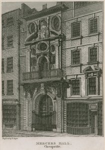 Mercers Hall, Cheapside, London af English School