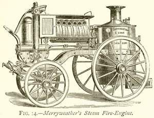 Merryweathers Steam Fire-Engine af English School