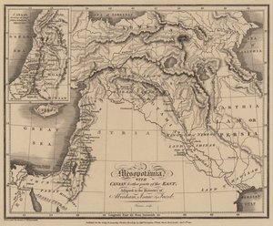 Mesopotamien med Kanaan og andre dele af Østen, tilpasset Abrahams, Isaks og Jakobs historie (gravering) af English School
