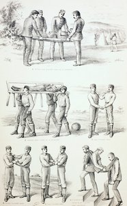Metoder til at bære sårede personer, c.1890 af English School