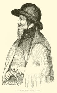 Michelangelo Buonarroti (gravering) af English School